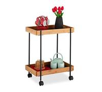 (TG. 57 x 46 x 28 cm) Relaxdays Carrello Da Cucina, Portavivande, 2 Ripiani, Fer