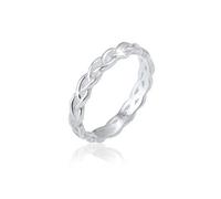 (TG. 58) Elli Anelli Donne Intrecciato Infinito Nodo Tendenza in Argento Sterlin