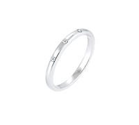 (TG. 58) Elli DIAMONDS Anello Donne con Diamante (0,045 ct) in Argento Sterling