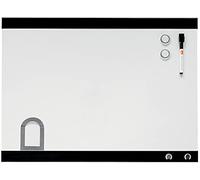 (TG. 585 x 430 mm) Nobo Piccola Lavagna Magnetica con Pinza per Appunti, Senza C