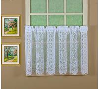 (TG. 58W x 36L) Today's Curtain Hopewell - Tendina corta in pizzo 91 cm, bianco,