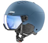 (TG. 59-61 cm) uvex wanted visor, casco da sci Unisex adulto, stone blue matt, 5