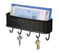 (TG. 5x11.75x43.25 cm) iDesign Ganci portachiavi con ripiano per lettere, Portal