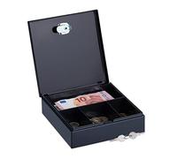 (TG. 5x17,5x17 cm) Relaxdays Cassetta Portavalori, Salvadanaio per Monete e Banc