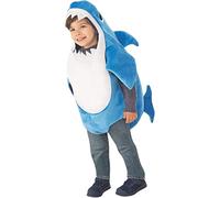 (TG. 6-12 mesi) Rubie's 701701 INFT, Costume da Baby Shark con suono, Colore blu