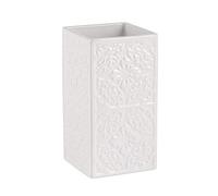 (TG. 6.5 x 6.5 x 12 cm) Wenko Vaso dientes de cerámica Cordoba, Blanco, Bia