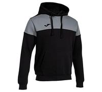 (TG. 6-7 anni) Joma Felpe con Cappuccio Uomo Crew V Nero Grigio - NUOVO