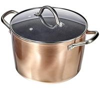 (TG. 6.7 Litri) IBILI, Pentola natura in rame con coperchio in vetro, 24 cm, sti