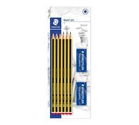 (TG. 6 Crayons) Staedtler 120 rbk6d matita HB, 6 pezzi + 2 Gomme - NUOVO