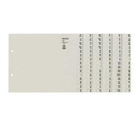 (TG. 6 Folders) Leitz 13060085 Serie indice A-Z A4 Carta per 6 cartelle Grigio -