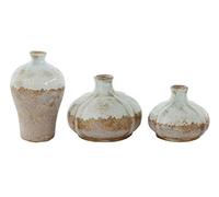 (TG. 6"H) Creative Co-op DA6861 Terra Cotta Vase Trio con Finitura invecchiata -
