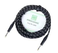 (TG. 6 m) Pronomic Stage INST-6T Cavo Jack per Strumenti in Tessuto, 6 m, Nero -