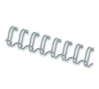 (TG. 6 mm) Fellowes 54450 Dorsi Metallici per Rilegatura, 34 Fori, Passo 3:1, Di