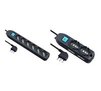 (TG. 6 Posti) Electraline 62074 Multipresa, Nero, 6 Posti & 62000 Multipresa 6 P