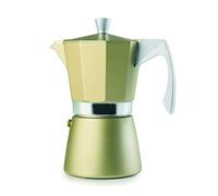 (TG. 6 tazze, 300 ml) IBILI Moka express Evva Golden, 6 tazze, 300 ml, alluminio