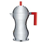 (TG. 6 Tazze) Alessi Pulcina MDL02/6 R Caffettiera di Design in Fusione d'Allumi