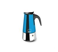 (TG. 6 Tazze) IBILI - Macchina espresso Moca Blue, 6 tazze, 280 ml, Acciaio inos