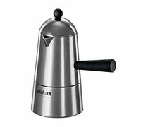 (TG. 6 Tazze) Lavazza Ilsa Carmencita Caffettiera in Alluminio, Manico Nero, Taz
