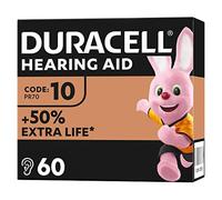 (TG. 60 Batterie) Duracell - 10 Giallo, Batterie per Apparecchi Acustici con Eas