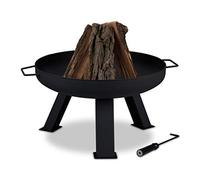 (TG. 60 cm Diametro) Relaxdays Braciere da Giardino, Caminetto con 60 cm Diametr
