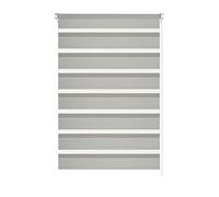 (TG. 60 x 150 cm) Gardinia EASYFIX Tenda a Rullo Doppia, Grigio Chiaro, 60 x 150