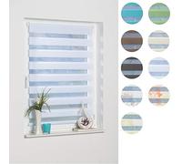 (TG. 60 x 150 cm) K-home Doppio Rollo Klemmfix Madrid Senza Viti Bianco, Bianco,