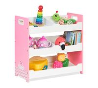 (TG. 60 x 62,5 x 30 cm) Relaxdays Scaffale Portagiochi con 5 Scomparti, in MDF,