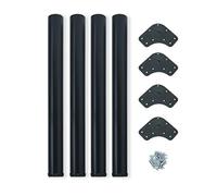 (TG. 60 x 710 mm) Emuca - Gambe regolabili per tavolo Ø60x710mm, kit di 4 piedi