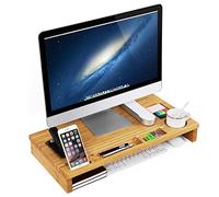 (TG. 60 x 8,5 x 30,2) SONGMICS LLD201 - Supporto per Monitor Portatile, in bamb