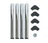 (TG. 60 x 830 mm) Emuca - Gambe regolabili per tavolo Ø60x830mm, kit di 4 piedi