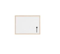 (TG. 600 x 450 mm) Bi-Office Lavagna Bianca Budget Con Cornice In Legno, Superfi