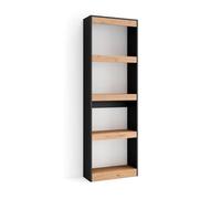 (TG. 60x25x186) Skraut Home | Libreria scaffale | Scaffali in legno a ripiani |