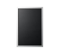 (TG. 60x40 cm) Bi-Office Lavagna Nera Per Gesso Oro e Argento, Cornice MDF Argen