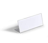 (TG. 61 x 150 mm) Durable 805419 Segnaposto da Tavolo in Acrilico, Forma ad "L"