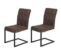 (TG. 62 x 42 x 91 cm.) Apollo Donna, Set di 2 sedie flessibili, sedia per sala d