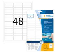 (TG. 63,5 x 16,9) HERMA 10005 Rettangolo con angoli arrotondati Rimovibile Bianc