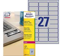 (TG. 63.5 x 29.6 mm) Avery L6011-100 Etichette Ultra Resistenti Poliestere, 100