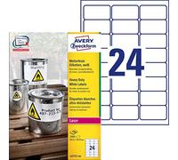 (TG. 63.5 x 33.9 mm) Avery Italia L4773-100 Etichetta Adesiva in Poliestere, 63.