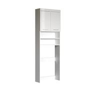 (TG. 63 x 187 x 24 cm) trendteam smart living Arredamenti, Bianco Liscio (Alta l
