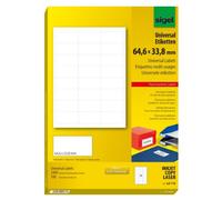 (TG. 64.60 x 33.80 mm) SIGEL LA115 Etichette universali, bianco, 64.6x33.8 mm (A