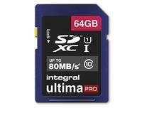 (TG. 64 GB) Integral UltimaPro - Scheda di memoria SDXC da 64 GB, classe 10, fin
