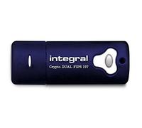 Integral Chiavetta USB da 64 GB Crypto-197 a 256 bit 3.0 crittografata - USB Stick protetto da password - Certificato FIPS 197 - Protezione da attacchi brute-force - Design robusto, a doppio strato