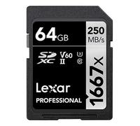 (TG. 64GB) Lexar Professional - Scheda 1667x SDXC - Schede UHS-II, 64GB - NUOVO
