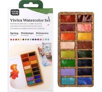 (TG. 65 g (Confezione da 1)) Viviva VV276051, set di acquerelli, 16 colori resis
