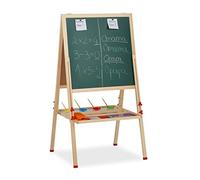 (TG. 65l x 122Al cm) Relaxdays Lavagnetta per Bambini, Regolabile in Altezza & M