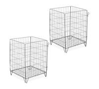 (TG. 68 x 46 x 46 cm) Relaxdays Compostiera in Metallo, Set da 2, per Compost da