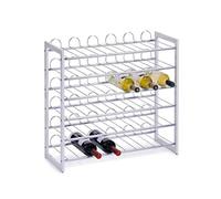 (TG. 68x26.5x63 cm) Zeller 27360 Portabottiglie di Vino, Argento, 68x26.5x63 cm,