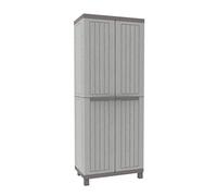(TG. 68x39x170 cm) TERRY C- Wood 3680 Armadio Alto in Plastica Portascope, Grigi