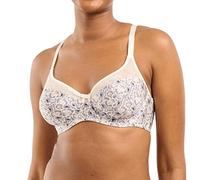 (TG. 6D) Sans Complexe Complice Full Coverage Bra, Stampe Floreale Avorio/Blu, 6