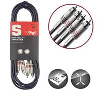(TG. 6m) Stagg STC6C Cavo S Serie Audio 2 x Jack Fono, Gemello RCAm a RCAm, 6m -